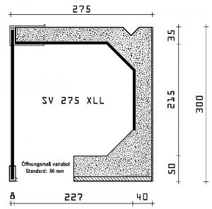 Produktabbildung: Rolladenkästen Typ SV 275 XLL